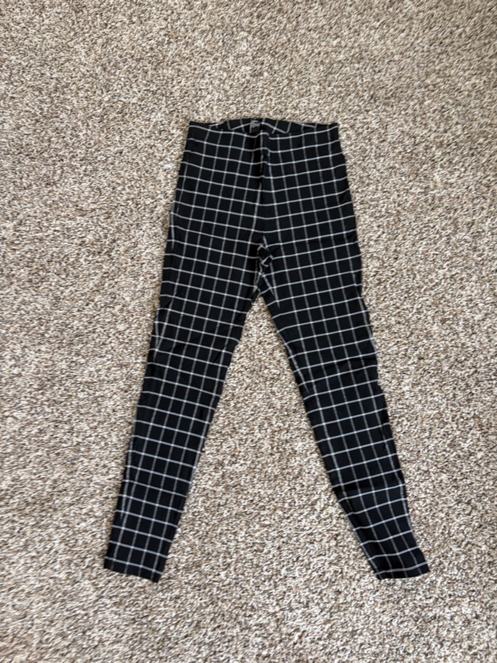 Forever21 Black Windowpane Leggings